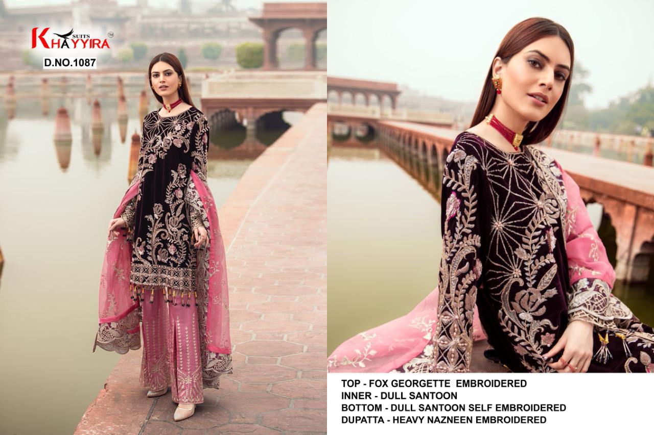 PAKISTANI SUITS D NO 1087 BY KHAYYIRA